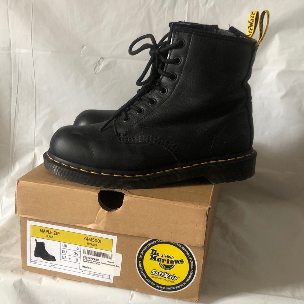 Dr Martens steel toe industrial side zip boots very good condition some scuffs